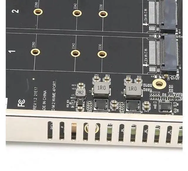 Alt view image 10 of 14 - Aomoproing M.2 PCIE Adapter Card, 4 Port M.2 NVMe SSD to PCIE X16 M Key Hard Drive Converter Reader Expansion Card PC Internal Expansion Card Pcie Nvme Adapter (ph44)