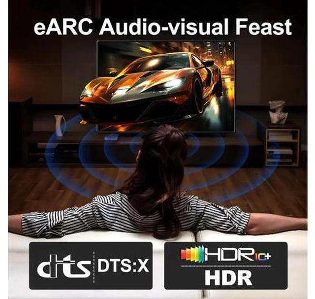 Alt view image 11 of 12 - AOMOPROING 16K HDMI 2.2 Cable 3m 10ft High Speed 96Gbps 12Bit 16K@60Hz 8K@240Hz 4K@480Hz Braided Gold Plated UHD HDR Support HDCP 3D HDMI Connection Compatible with PS5 Monitor TV