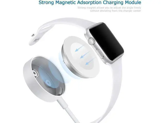 Alt view image 9 of 14 - Apple Watch Charger iWatch Charger Charging Cable Magnetic Wireless Portable Charger Pad 3.3 ft Charging Cable Cord for Apple Watch Series 3 2 1 All 38mm 42mm iWatch