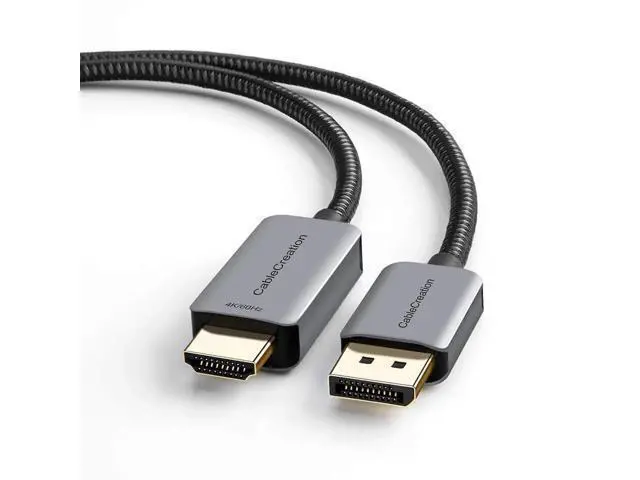 Alt view image 8 of 14 - 8FT Active DP 1.4 to HDMI Braided Cable Unidirectional, Supports 4K@60Hz 2K/1080P@144Hz HDR Eyefinity Multi-Display, Aluminum Shell