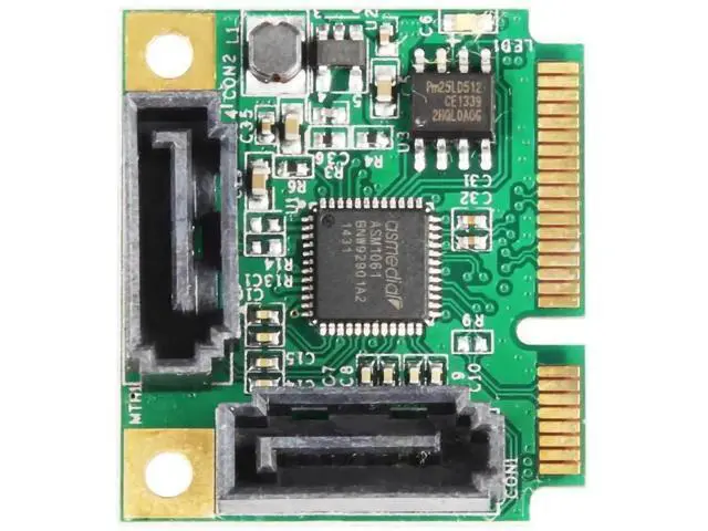 Alt view image 9 of 10 - 2-Port Mini PCIe SATA 3.0 Expansion Card, Mini PCI Express SATA Controller Hub for HDD & SSD