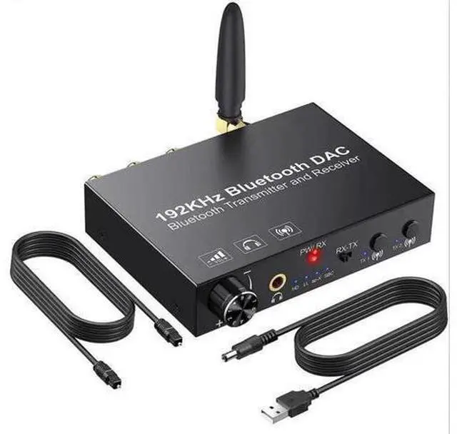 Alt view image 7 of 12 - 192KHz DAC Digital to Analog Audio Converter Bluetooth5.0 Transmitter Receiver with aptX HD aptx Low Latency Wireless Audio Adapter