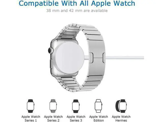 Alt view image 14 of 14 - Apple Watch Charger iWatch Charger Charging Cable Magnetic Wireless Portable Charger Pad 3.3 ft Charging Cable Cord for Apple Watch Series 3 2 1 All 38mm 42mm iWatch