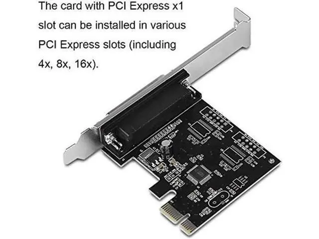 Alt view image 7 of 10 - PCIE to Parallel Port Card, Print Port LPT PCI-E LPT Printer Card Adapter DB25, for Windows, MAC and Linux. Suitable for Printers, Programmers, Scanners, etc.