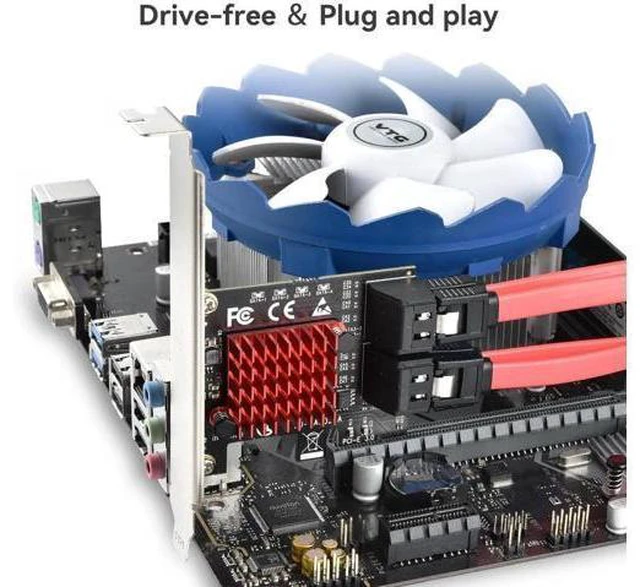 Alt view image 9 of 14 - Aomoproing PCI-E to SATA Adapter 4 Port PCIe Expansion Card 6Gbps SATA 3.0 Controller PCI Express Controller Card with Low Profile Bracket for Windows/ Linux