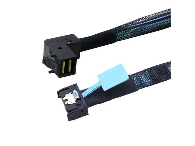 Alt view image 8 of 12 - Wen ST SFF-8654 MCIO 4I 4X 38-Pin to HD SFF-8643 90 Degree Support PCIe Gen5 Server Adapter Cable(0.5M)