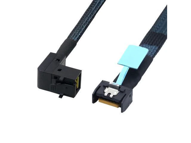 Alt view image 7 of 12 - Wen ST SFF-8654 MCIO 4I 4X 38-Pin to HD SFF-8643 90 Degree Support PCIe Gen5 Server Adapter Cable(0.5M)