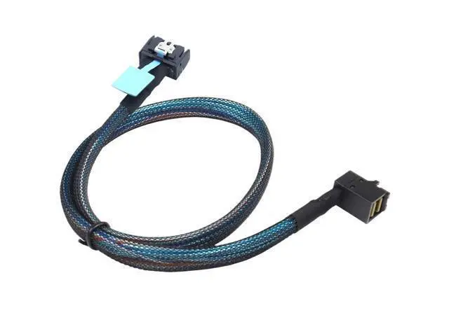 Alt view image 9 of 12 - Wen ST SFF-8654 MCIO 4I 4X 38-Pin to HD SFF-8643 90 Degree Support PCIe Gen5 Server Adapter Cable(0.5M)