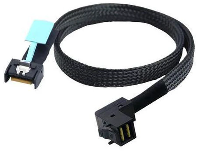 Alt view image 11 of 12 - Wen ST SFF-8654 MCIO 4I 4X 38-Pin to HD SFF-8643 90 Degree Support PCIe Gen5 Server Adapter Cable(0.5M)