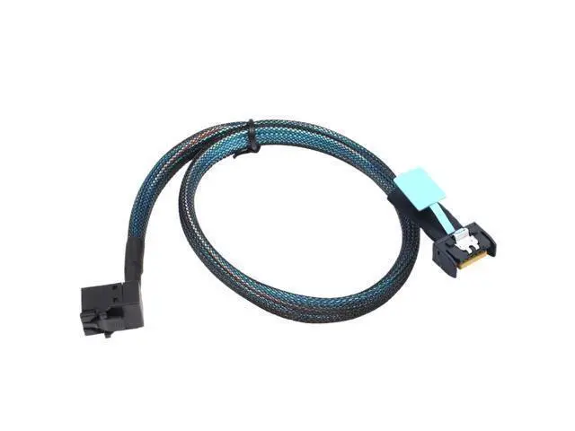 Alt view image 12 of 12 - Wen ST SFF-8654 MCIO 4I 4X 38-Pin to HD SFF-8643 90 Degree Support PCIe Gen5 Server Adapter Cable(0.5M)