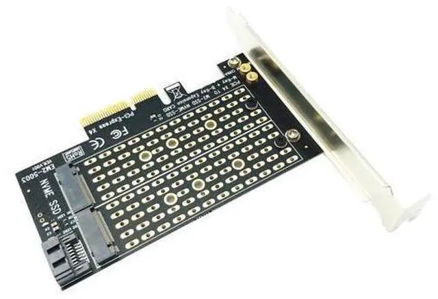 Alt view image 12 of 14 - Weastlinks PCI Express PCIE to M2 Adapter NVME SATA M.2 SSD PCIE Adapter NVME/SATA M2 PCI E Adapter SSD M2 to SATA PCI-E Card M Key + B Key