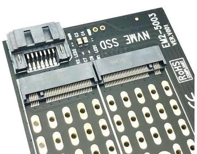 Alt view image 10 of 14 - Weastlinks PCI Express PCIE to M2 Adapter NVME SATA M.2 SSD PCIE Adapter NVME/SATA M2 PCI E Adapter SSD M2 to SATA PCI-E Card M Key + B Key