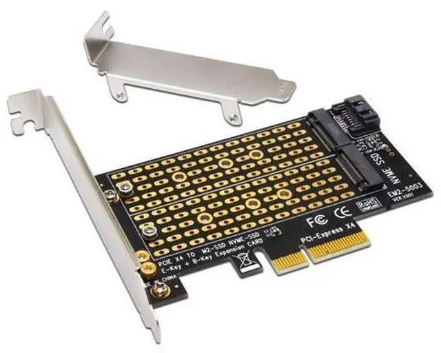 Alt view image 11 of 14 - Weastlinks PCI Express PCIE to M2 Adapter NVME SATA M.2 SSD PCIE Adapter NVME/SATA M2 PCI E Adapter SSD M2 to SATA PCI-E Card M Key + B Key