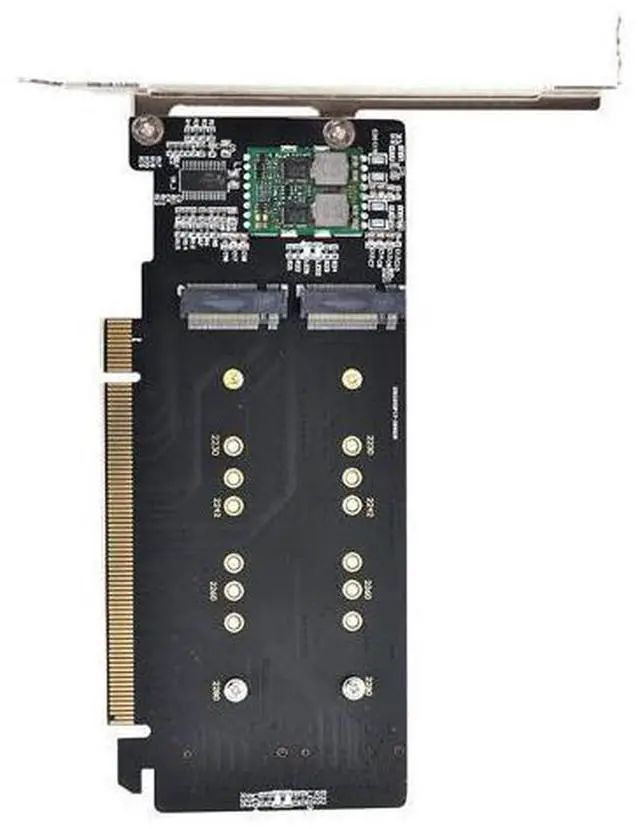 Alt view image 8 of 14 - M.2 NVME Gen 3.0 Adapter M.2 NVME AHCI X4 to PCIE Express 3.0 Gen3 X16 Raid Card VROC Raid0 Hyper Adapter