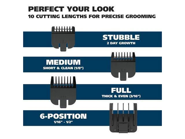 Alt view image 12 of 14 - Wahl Groomsman Corded or Cordless Beard Trimmer for Men - Rechargeable Grooming Kit for Facial Hair - Beard Trimmer & Groomer - Model 9918-6171V