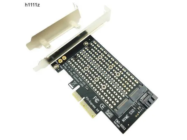 Alt view image 7 of 12 - PCI Express PCIE to M2 Adapter NVME SATA M.2 SSD PCIE Adapter NVME/SATA M2 PCI E Adapter SSD M2 to SATA PCI-E Card M Key + B Key