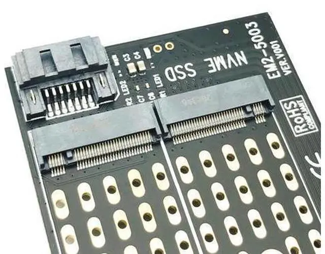 Alt view image 12 of 12 - PCI Express PCIE to M2 Adapter NVME SATA M.2 SSD PCIE Adapter NVME/SATA M2 PCI E Adapter SSD M2 to SATA PCI-E Card M Key + B Key