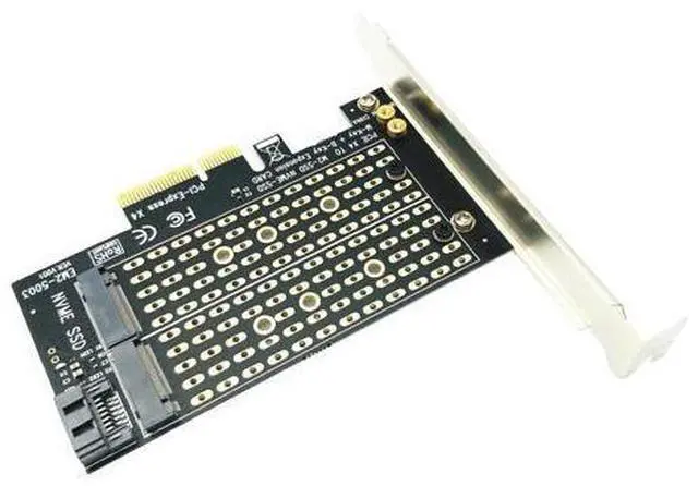 Alt view image 9 of 12 - PCI Express PCIE to M2 Adapter NVME SATA M.2 SSD PCIE Adapter NVME/SATA M2 PCI E Adapter SSD M2 to SATA PCI-E Card M Key + B Key