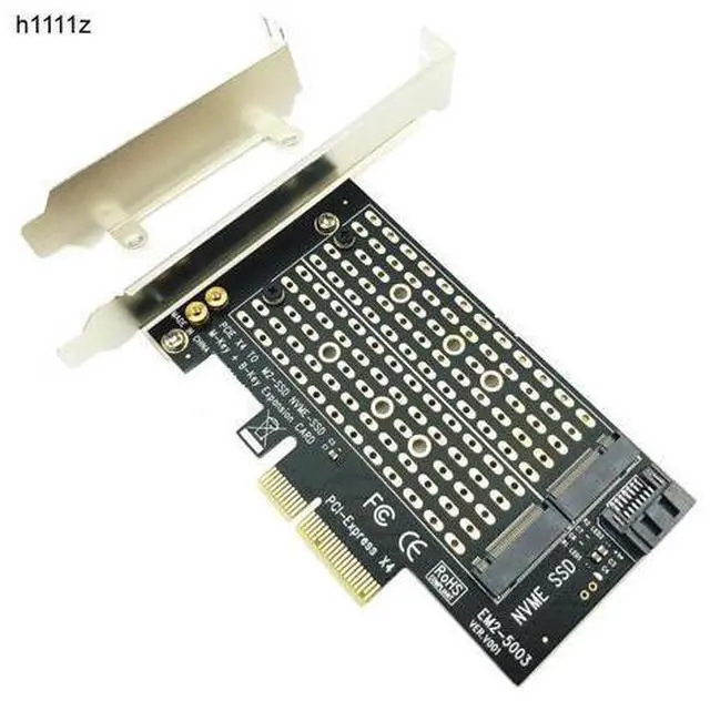 Alt view image 2 of 2 - PCI Express PCIE to M2 Adapter NVME SATA M.2 SSD PCIE Adapter NVME/SATA M2 PCI E Adapter SSD M2 to SATA PCI-E Card M Key + B Key