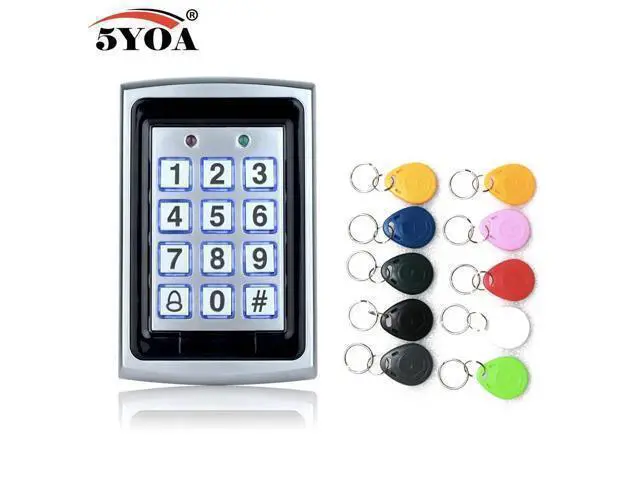 Alt view image 11 of 14 - Waterproof Metal Rfid Access Control Keypad With 1000 Users+ 10 Key Fobs For RFID Door Access Control System