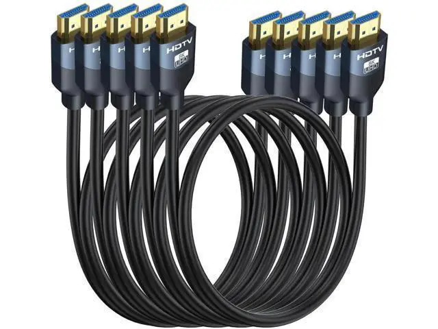 Alt view image 8 of 14 - 8K HDMI 2.1 Cables 3FT 5-Pack, High Speed HDMI Gaming Monitor Cable for PS5 TV-8K ARC&eARC HDMI Cord-165/180/240Hz, HDCP2.3, 3D/HDR10 for Soundbar, PS5, PS4, TV, Xbox, Roku, Cinema, Computer, Monitor