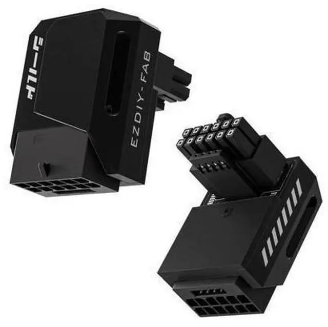 Alt view image 7 of 12 - Aomoproing PCIe 5.0 Adapter - 600W 12+4pin,16pin 12VHPWR GPU Power Connector,12V-2x6 GPU Adapter,90 Degree Right Angle - Compatible with RTX 3090Ti, 4070Ti, 4080, 4090 GPU -STD Type, Black, 1 Pack