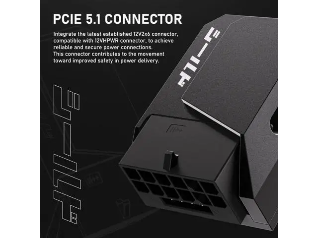 Alt view image 14 of 14 - PCIe 5.0 Adapter - 600W 12+4pin,16pin 12VHPWR GPU Power Connector,12V-2x6 GPU Adapter,90 Degree Right Angle - Compatible with RTX 3090Ti, 4070Ti, 4080, 4090 GPU - RVS Type, Red, 1 Pack