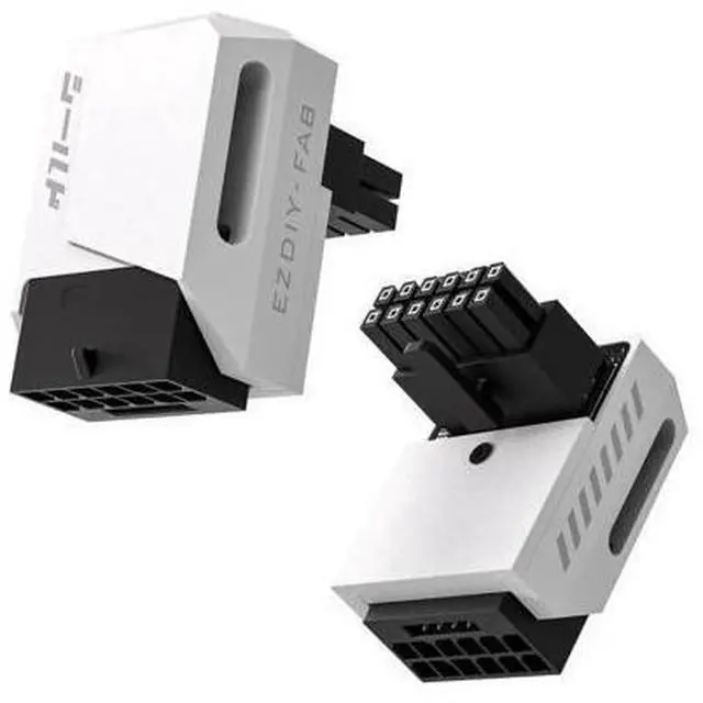 Alt view image 8 of 14 - Aomoproing PCIe 5.0 Adapter - 600W 12+4pin,16pin 12VHPWR GPU Power Connector,12V-2x6 GPU Adapter,90 Degree Right Angle - Compatible with RTX 3090Ti, 4070Ti, 4080, 4090 GPU - RVS Type, White, 1 Pack