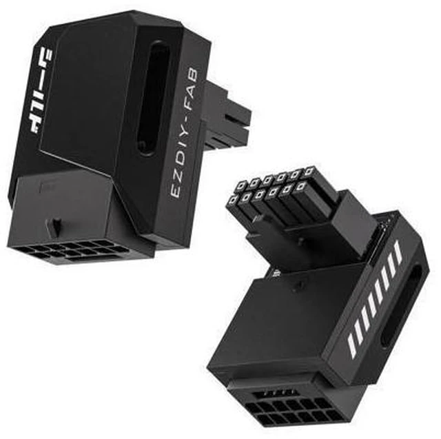 Alt view image 7 of 12 - Aomoproing PCIe 5.0 Adapter - 600W 12+4pin,16pin 12VHPWR GPU Power Connector,12V-2x6 GPU Adapter,90 Degree Right Angle - Compatible with RTX 3090Ti, 4070Ti, 4080, 4090 GPU - RVS Type, Black, 1 Pack