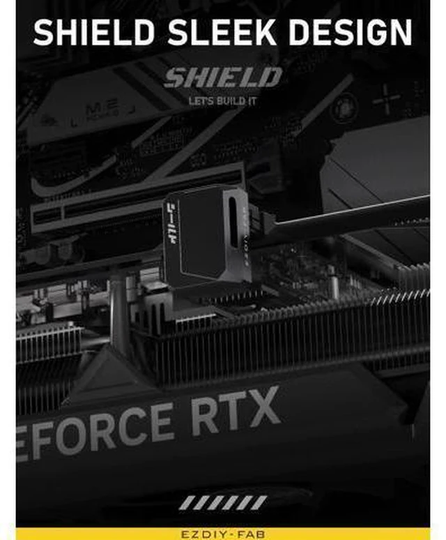Alt view image 11 of 12 - Aomoproing PCIe 5.0 Adapter - 600W 12+4pin,16pin 12VHPWR GPU Power Connector,12V-2x6 GPU Adapter,90 Degree Right Angle - Compatible with RTX 3090Ti, 4070Ti, 4080, 4090 GPU - RVS Type, Black, 1 Pack