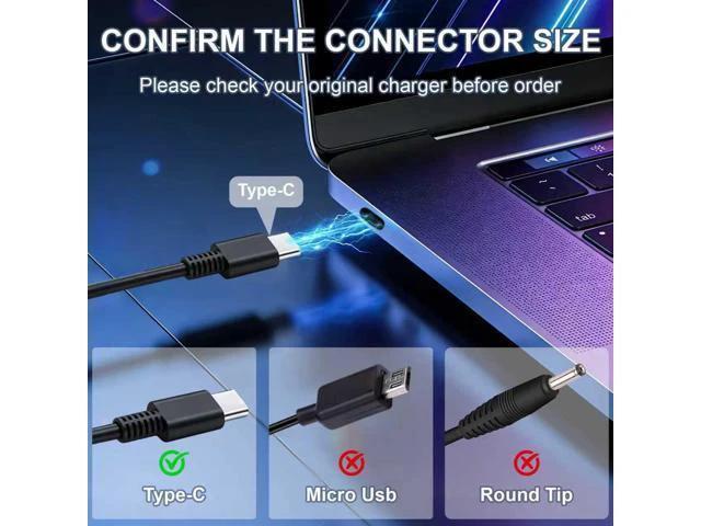 Alt view image 7 of 10 - 165W USB-C Gan Laptop Charger Compatible with Dell Pro Max 16 18 Plus MB16250 MB18250, Pro Max 16 Premium MA16250, Precision 5680 5690 Laptop Type C AC Adapter Power Cord
