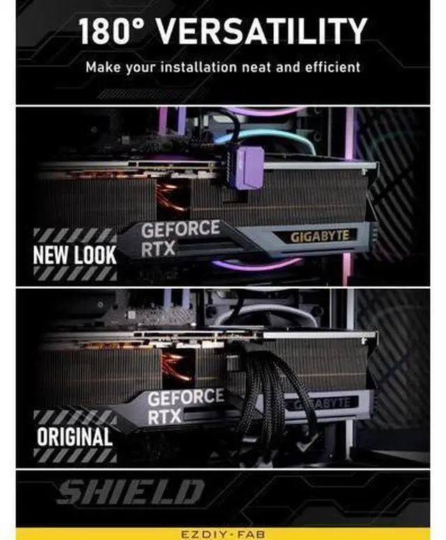 Alt view image 14 of 14 - Aomoproing PCIe 5.0 Adapter - 600W 12+4pin, 16pin 12VHPWR GPU Power Connector, 12V-2x6 GPU Adapter,180 Degree Right Angle - Compatible with RTX 3090Ti, 4070Ti, 4080, 4090 GPU- STD Type, Purple, 1 Pack