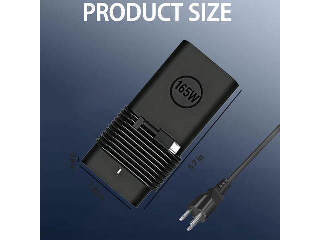 Alt view image 9 of 10 - 165W USB-C Gan Laptop Charger Compatible with Dell Pro Max 16 18 Plus MB16250 MB18250, Pro Max 16 Premium MA16250, Precision 5680 5690 Laptop Type C AC Adapter Power Cord