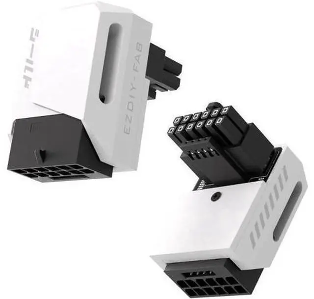 Alt view image 8 of 14 - Aomoproing PCIe 5.0 Adapter - 600W 12+4pin,16pin 12VHPWR GPU Power Connector,12V-2x6 GPU Adapter,90 Degree Right Angle - Compatible with RTX 3090Ti, 4070Ti, 4080, 4090 GPU - STD Type, White, 1 Pack