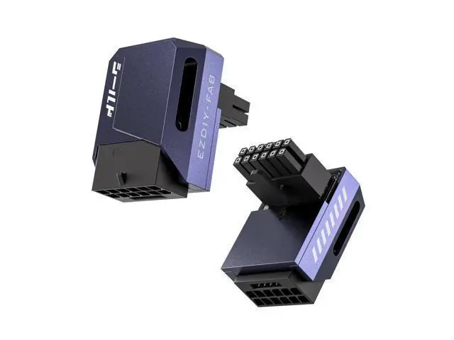 Alt view image 8 of 14 - Aomoproing PCIe 5.0 Adapter - 600W 12+4pin,16pin 12VHPWR GPU Power Connector,12V-2x6 GPU Adapter,90 Degree Right Angle - Compatible with RTX 3090Ti, 4070Ti, 4080, 4090 GPU - RVS Type, Purple, 1 Pack