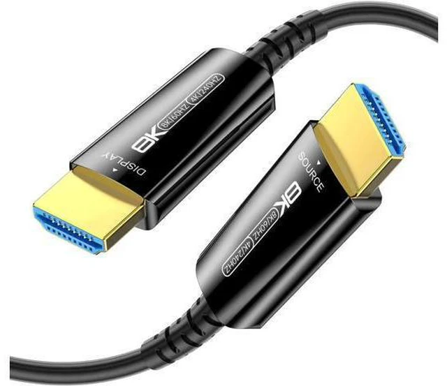 Alt view image 8 of 14 - AOMOPROING Fiber Optic HDMI 2.1 Cable, HDMI Cable 25Ft, 48Gbps Ultra High Speed Thin HDMI Cord, 8K@60Hz 4K@240Hz, Dynamic HDR, eARC, HDCP 2.2&2.3, 3D, Compatible for PS4/5/Xbox/TV/Monitor/Laptop