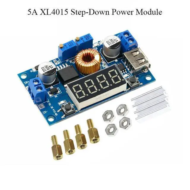 Alt view image 3 of 4 - 5A XL4015 Step-Down Power Module DC to DC with Voltage Current Power Display Lithium charging control board CC/CV USB