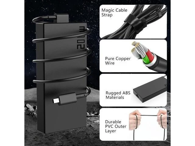 Alt view image 11 of 12 - 200W Rectangle Conn Charger Compatible with ASUS ProArt PX13 (HN7306) HN7306WU Laptop Power Adapter
