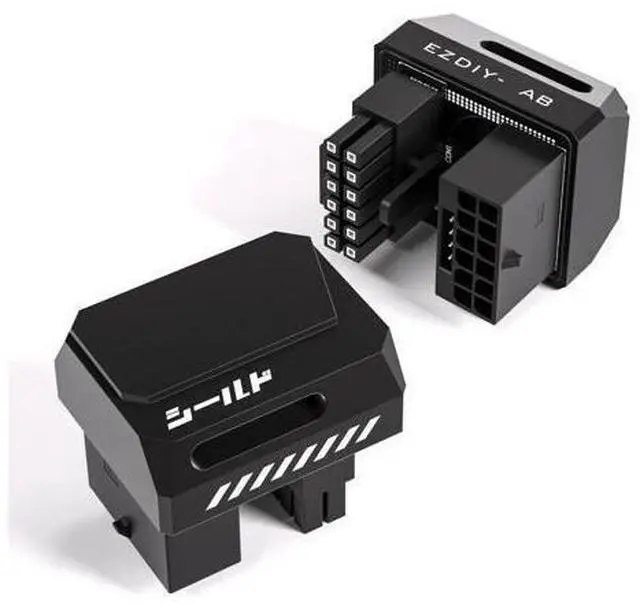 Alt view image 8 of 14 - PCIe 5.0 Adapter - 600W 12+4pin, 16pin 12VHPWR GPU Power Connector, 12V-2x6 GPU Adapter,180 Degree Right Angle - Compatible with RTX 3090Ti, 4070Ti, 4080, 4090 GPU - STD Type, Black, 1 Pack