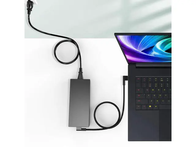 Alt view image 9 of 10 - 330W GaN AC Laptop Charger Compatible with Razer Blade 16 17 18 RZ09-0483 RZ09-0484 RZ09-0510 RC30-0484 RC30-04840200 Gaming Power Supply Adapter