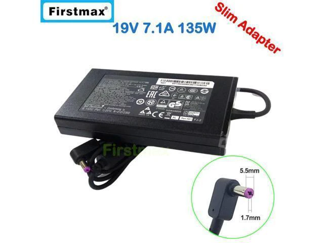 Alt view image 2 of 2 - Laptop Charger 19V 7.1A 135W for Predator Triton 300 PT315-51 Aspire V5-591 V5-591G AC Adapter Power Supply