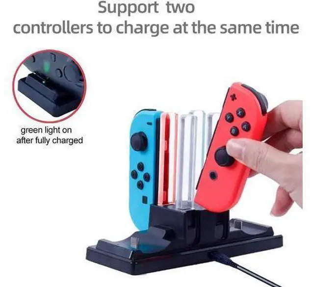 Alt view image 10 of 12 - 6 In 1 Charger Dock for Nintendo Switch Joy-Con Controllers and Pro Con,Controller Charging Dock for Nintendo Switch