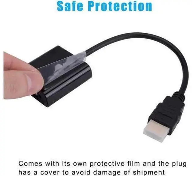 Alt view image 8 of 14 - AOMOPROING 3 Pack HDMI to VGA Adapter Cable Converter (Male to Female) ,adapter 1080P for PC, Hfor Computer, Desktop, Laptop, PC, Monitor, Projector, HDTV