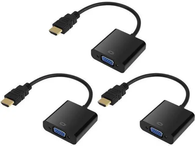 Alt view image 11 of 14 - AOMOPROING 3 Pack HDMI to VGA Adapter Cable Converter (Male to Female) ,adapter 1080P for PC, Hfor Computer, Desktop, Laptop, PC, Monitor, Projector, HDTV