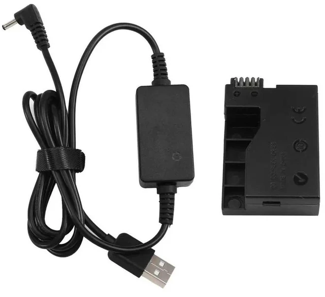 Alt view image 4 of 6 - DR-E8 LP-E8 Dummy 5V USB Power Adapter Cable For EOS Rebel T2i T3i T4i