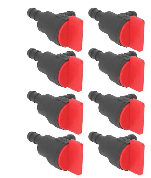 Alt view image 4 of 4 - 8Pcs 1/4in Fuel Cut Off Valve 90 Degree Shut Off Valve Straight Gas Valve for for Oregon for MTD for