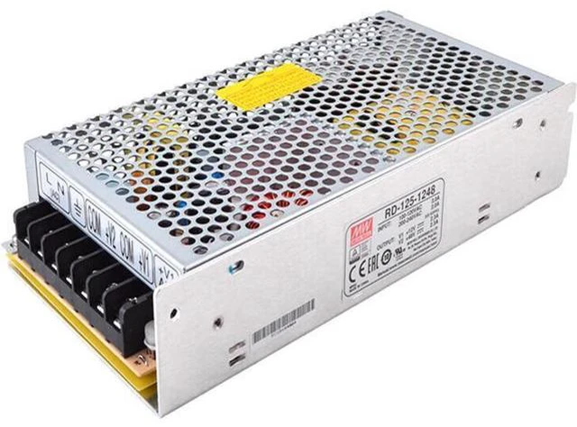 Alt view image 8 of 14 - Mean Well 125W Dual Output Switching Power Supply Pc Convert-A-Bench Laboratory Dc Power Supply Semi Modular (RD-125-1248 138W/Dual Output Supply)
