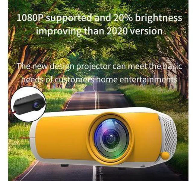 Alt view image 13 of 14 - Mini Projector 1080P Home Theater Cinema Kids Gift Remote Control Black