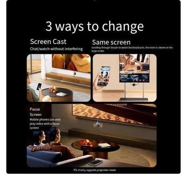 Alt view image 9 of 10 - ugreen 4K 60HZ screen projector Mobile phone and TV wireless hdmi connection transfer monitor computer projector transmission
