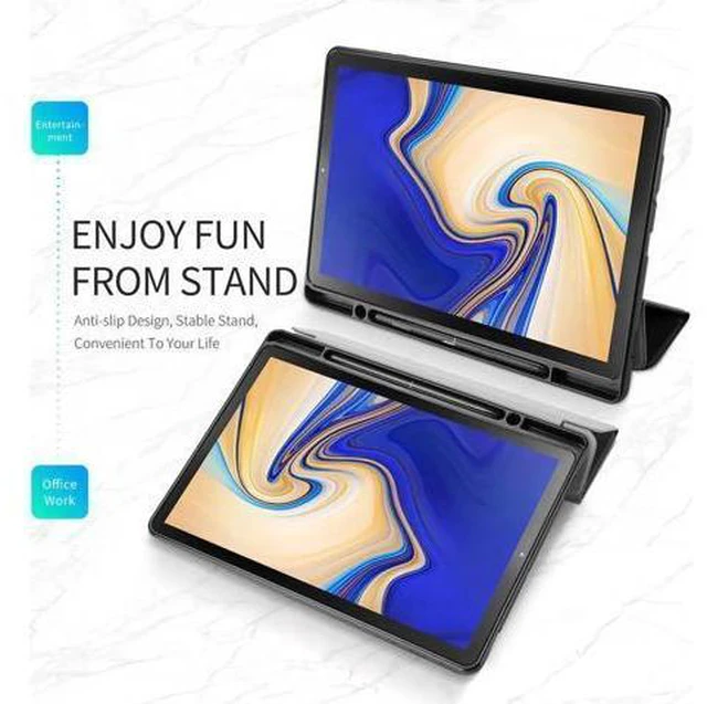 Alt view image 12 of 12 - Case for Samsung Galaxy Tab S4 10.5 Inch 2018 Tablet Model SM-T830 T835 T837 Cover with S Pen Holder Auto Sleep Wake